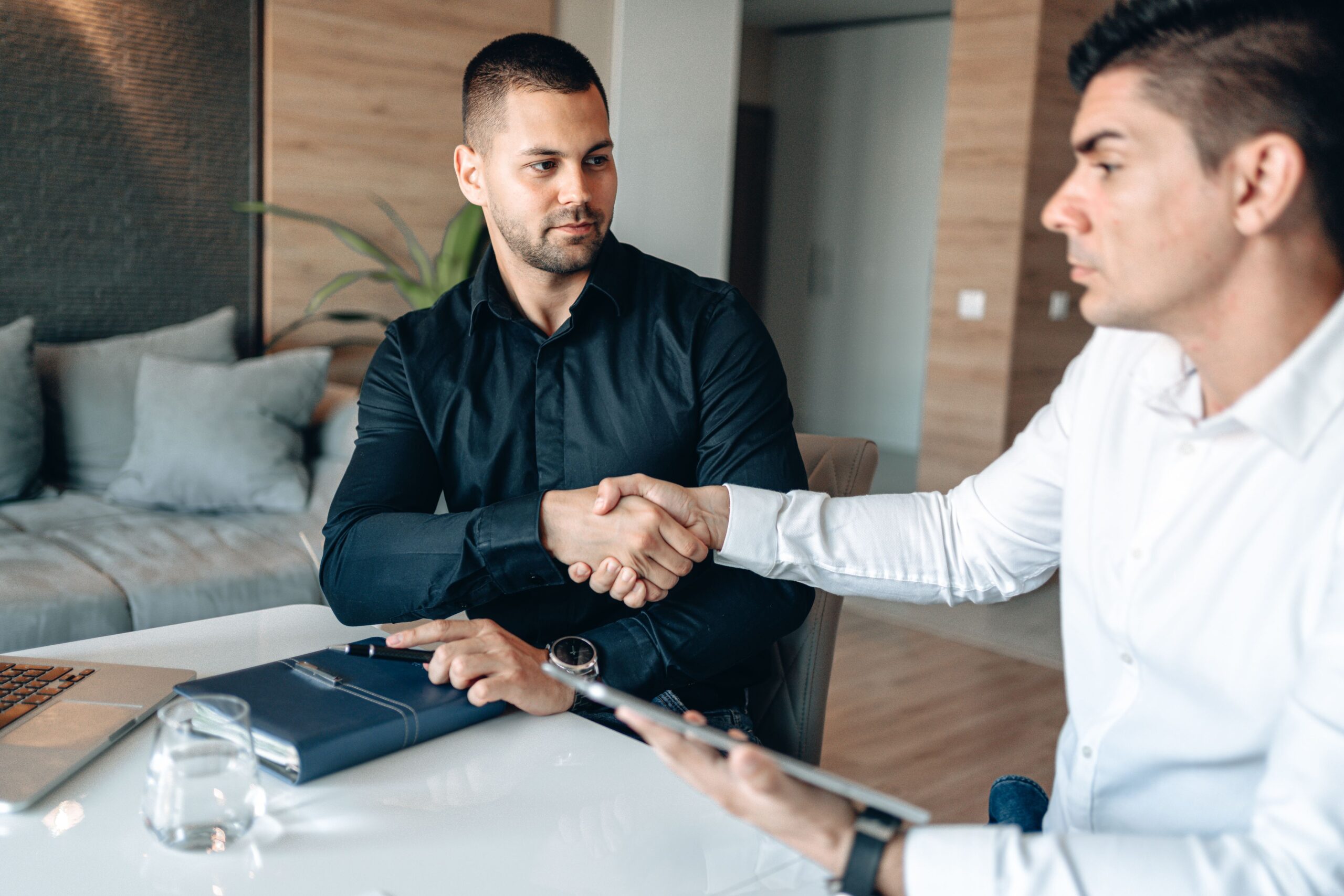 business team reviewing a partner incentive program in a conference room